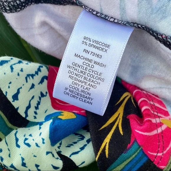 NWT Spense Palm / Floral Print T Shirt Dress Summer Dress Size small - Picture 6 of 8